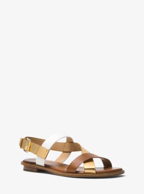 Mackay Color Block Leather Sandal Michael Kors Canada