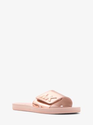 Michael kors cheap metallic slides