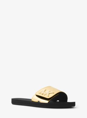 Mk logo metallic deals slide