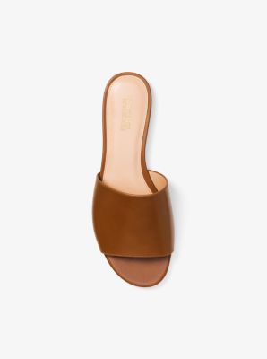 michael kors shelly leather slide