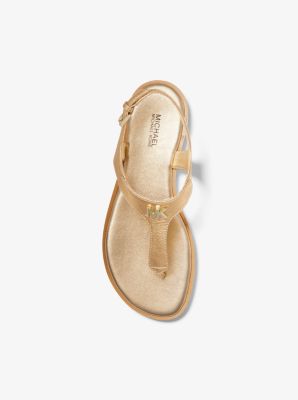 Michael michael kors brady saffiano leather thong sandals new arrivals