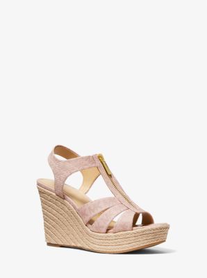 Berkley Logo Jacquard Wedge Sandal | Michael Kors