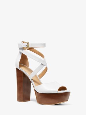 michael michael kors burke leather platform sandal