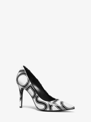 Claire Graphic Logo Leather Pump 