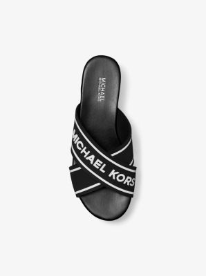 Michael michael kors demi 2025 logo tape slide sandal