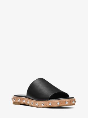 Ellen Leather Slide Sandal | Michael Kors