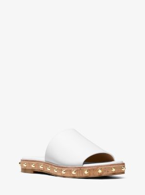 michael kors faux fur slide sandals