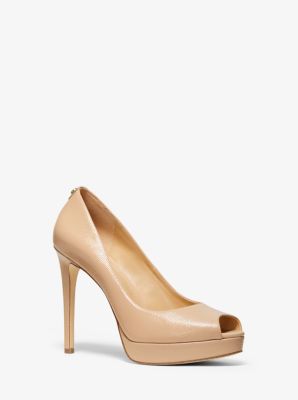 Erika Patent Leather Open-Toe Pump 