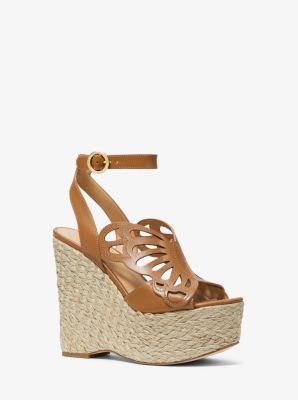 Felicity Leather Butterfly Wedge 