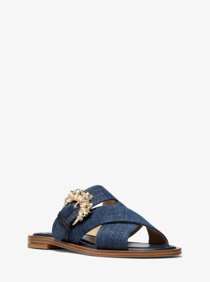 michael kors denim sandals