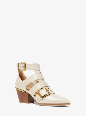 michael michael kors griffin leather cutout bootie