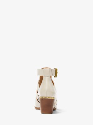 Griffin Leather Cutout Bootie Michael Kors