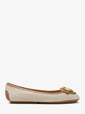 Lillie canvas and leather cheap moccasin