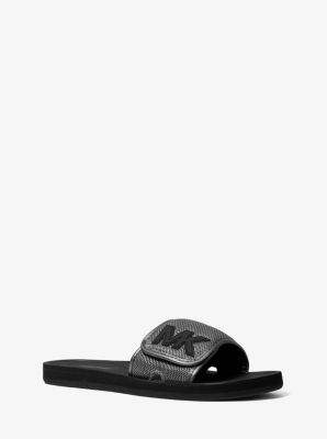 michael kors metallic slides