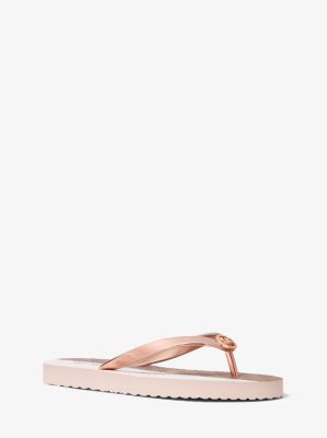 Michael kors rose store gold flip flops