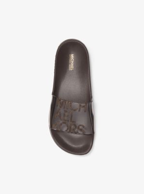 Michael michael kors gilmore logo hot sale slide sandal