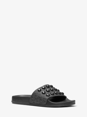 Gilmore Studded Logo Slide Sandal | Michael Kors