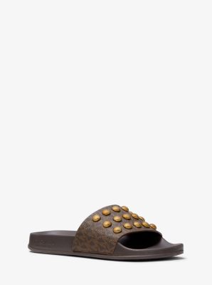 michael kors gilmore studded slides