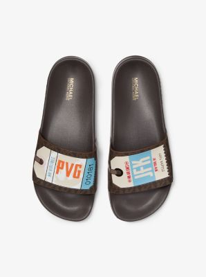 Gilmore Printed Logo Slide Sandal Michael Kors