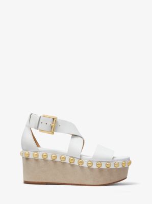 Garner studded leather outlet flatform