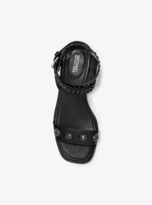 Garner Studded Leather Sandal | Michael Kors Canada