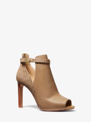 Lawson Logo And Leather Open-toe Boot | Michael Kors