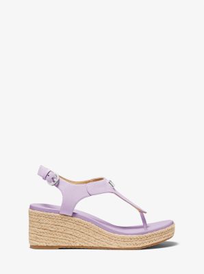 Laney Saffiano Leather Espadrille Wedge Sandal image number 1