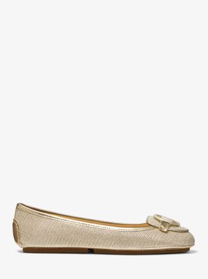 Mocassin Lillie en maille cha&icirc;ne &agrave; paillettes in DOR&Eacute; CLAIR | Michael Kors