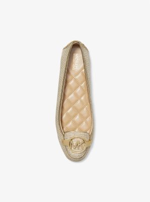 Mocassin Lillie en maille cha&icirc;ne &agrave; paillettes in DOR&Eacute; CLAIR | Michael Kors