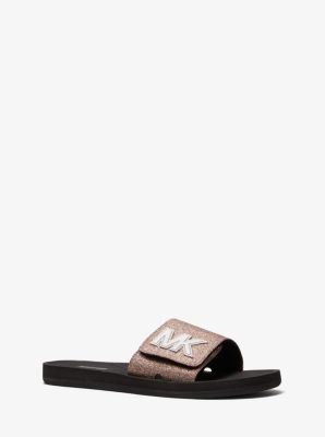 Mk Logo Glitter Slide Sandal | Michael Kors