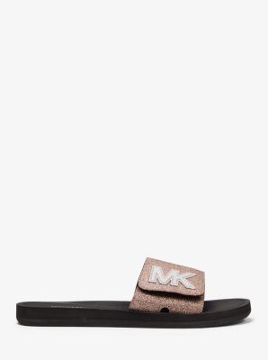 Mk Logo Glitter Slide Sandal | Michael Kors