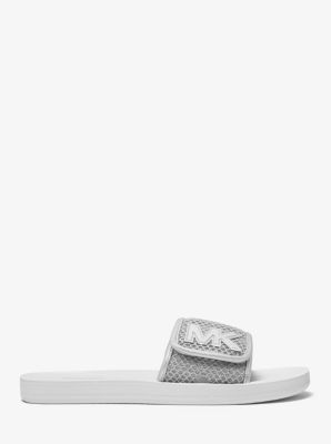 MK Logo Metallic Mesh Slide Sandal image number 1