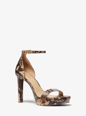 majs stenografi filter Margot Python Embossed Leather Sandal | Michael Kors