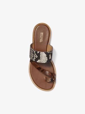 Pratt Two-Tone Python Embossed Leather Sandal image number 2