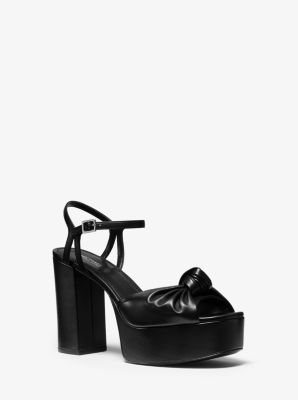 Suri Knotted Leather Platform Sandal Michael Kors