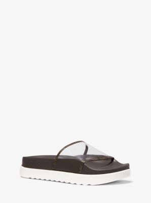 Tyra PVC and Logo Slide Sandal