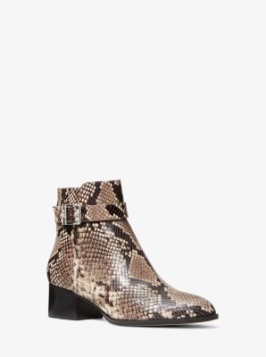 Britton Snake Embossed Leather Boot