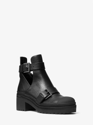 Cut out buckle outlet ankle boots