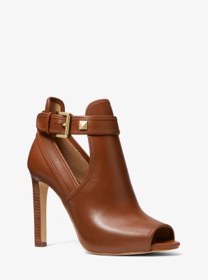 Fanning Leather Open-Toe Ankle Boot | Michael Kors