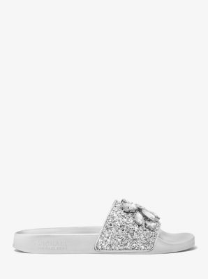 michael kors glitter slides