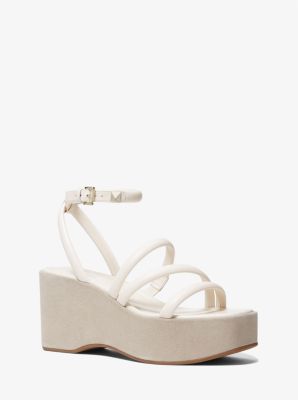 Hazel Leather Platform Sandal | Michael Kors