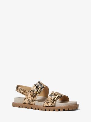 Judd Snake Embossed Leather Sandal