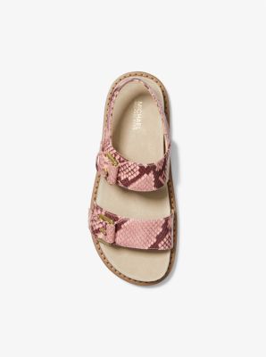 Judd Snake Embossed Leather Sandal | Michael Kors [US]