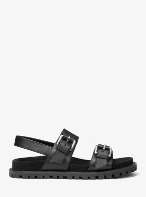 Judd Leather Sandal in BLACK | Michael Kors