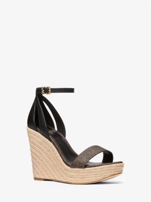 Black michael store kors wedges