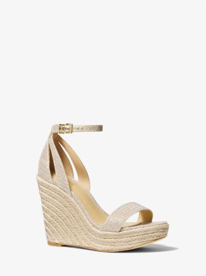 Kimberly Glitter Chain-Mesh Wedge Sandal | Michael Kors