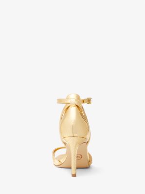 Kimberly Metallic Snake Embossed Leather Sandal image number 2