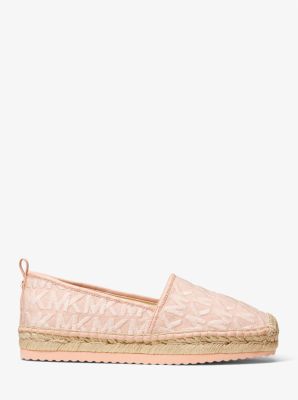 Espadrille &agrave; enfiler Lenny en toile &agrave; logo brod&eacute; in ROSE P&Acirc;LE | Michael Kors