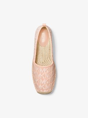 Espadrille &agrave; enfiler Lenny en toile &agrave; logo brod&eacute; in ROSE P&Acirc;LE | Michael Kors