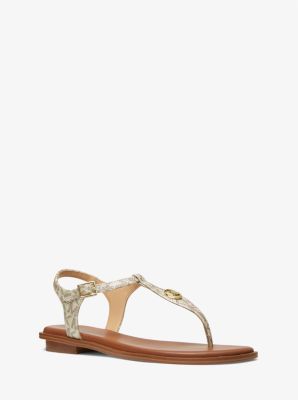 Mallory Metallic Logo T-Strap Sandal image number 0